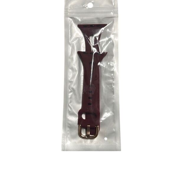 Apple Watch 42MM Adjustable Replacement Band Maroon Gold Buckle NEW - Picture 1 of 2